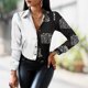 thumbnail image 5 of Camisetas Sin Mangas Camiseta informal con estampado de flores con botones para mujer, traje diario con cuello en V (blanco XXL) Cgtredaw para Mujer Blanco T S, 5 of 6