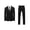 Black, variant on i·FineLong Slim-Fit Two-Piece Suit for Men: Versatile Jacket & Pants for Business Meetings, Weddings & Parties