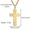 thumbnail image 6 of APSVO Gold Cross Necklace for Men Bible Verse Stainless Steel Cross Pendant Chain American Flag Necklaces Religious Christian Jewelry Gifts, 6 of 6