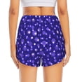thumbnail image 2 of Lsque Beautiful Purple Snowflakes Printed Women's Running Shorts with Liner Pockets,Elastic Quick Dry Workout Athletic Gym Yoga Shorts,Womens High Waist Shorts-XX-Large, 2 of 9