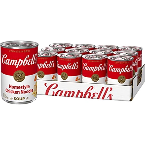 Campbell’S Condensed Homestyle Chicken Noodle Soup, 10.5 Ounce Can (Pack Of 12) (Packaging May Vary)