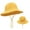 Yellow, variant on WOYY Baby UPF 50+ Sun Hat Wide Brim Cotton Breathable Bucket Hats Adjustable Fisherman Hat