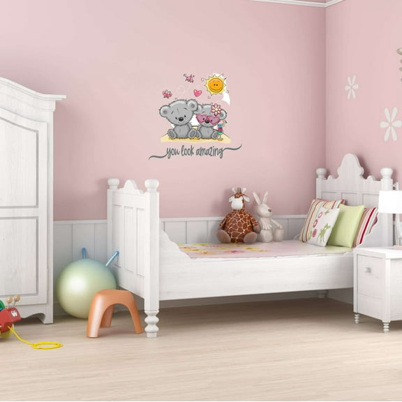 You Look Amazing Umbrella Sunshine Hugging Flowers Kind Smart Hugs Kisses Girls Love Beautiful Crown Prince Unicorns Royalty Sweet Dreams Decorating Wall Decal Sticker - Size: 40 In X 36 In