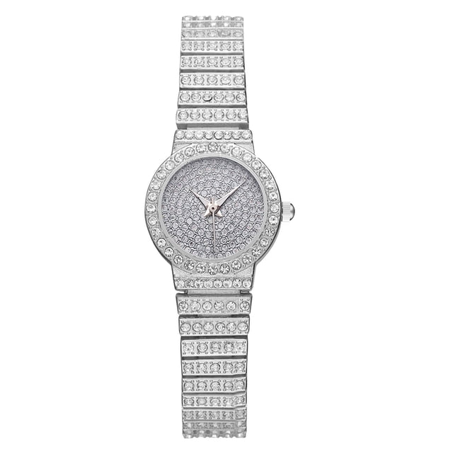 WREESH 1PC All-match Fashion Watch Female Fashion Quartz Watch Rhinestone Casual Watch