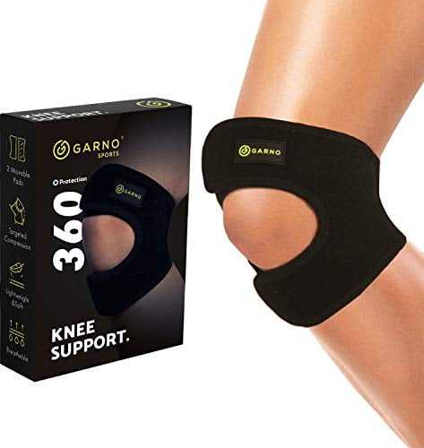 Knee Pads Men Women Adjustable Neoprene Patella 1 Pair Elastic Knee Brace Strap Fastener Knee Guard Sport Black Patella Bandage