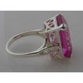 thumbnail image 5 of LBG Sterling Silver Womens Large Solitaire Pink Cubic Zirconia CZ Basket Ring - Size 9.5 - Sizes 5 to 12 Available, 5 of 5