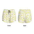 thumbnail image 6 of Goofa Yellow Lemon Leaves Printed Women 2 in 1 Running Shorts,Quick Dry Athletic Workout Shorts,High Waisted Athletic Shorts with Liner Pockets-, 6 of 9