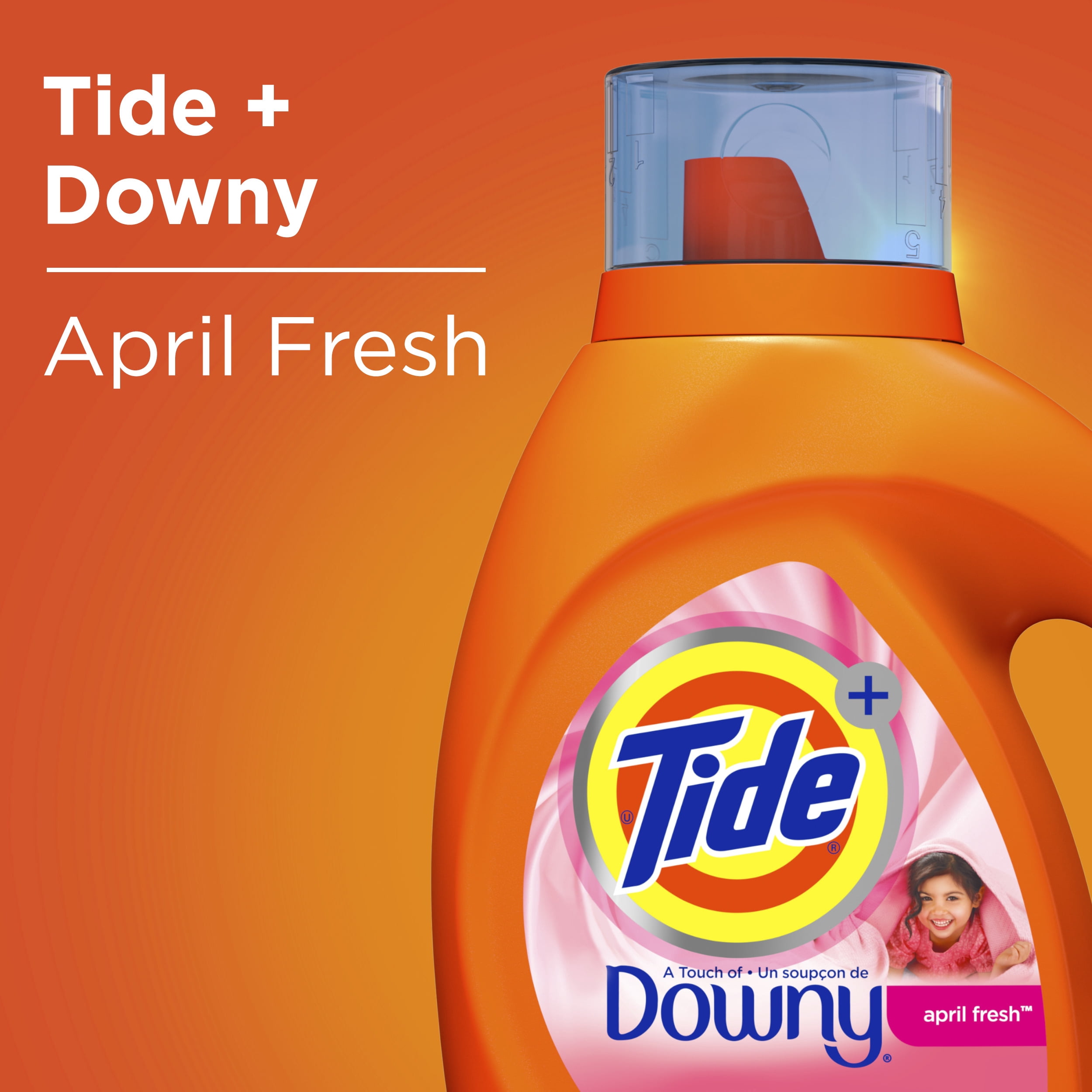 Tide plus Downy, Liquid Laundry Detergent, April Fresh, 60 Loads 115 fl oz