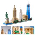 thumbnail image 2 of Dafdag New York Skyline Architecture Micro Mini Blocks Juego de construcción 3452 Piezas Kit de Modelo de colección de Ladrillos como Regalo para Adultos o niños, 2 of 5