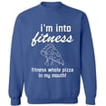 thumbnail image 2 of OXI Crewneck Sweatshirt - Whole Pizza In My Mouth, Basic Casual Sweatshirts for Men's and Women Fleece Sweatshirt Long Sleeve - Indigo Blue Large, 2 of 2