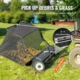 thumbnail image 6 of Zaverox 42 Inch Tow Behind Lawn Sweeper, 12 cu.ft. Large Grass Collector with Dumping Rope & Adjustable Sweeping Height for Debris & Grass, 6 of 6