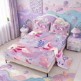 thumbnail image 2 of Manfei Colorful Axolotl King Sheets,Ocean Themed Salamander Bedding,4 Pieces,1 Flat Sheet,1 Fitted Sheet and 2 Pillowcases, 2 of 6