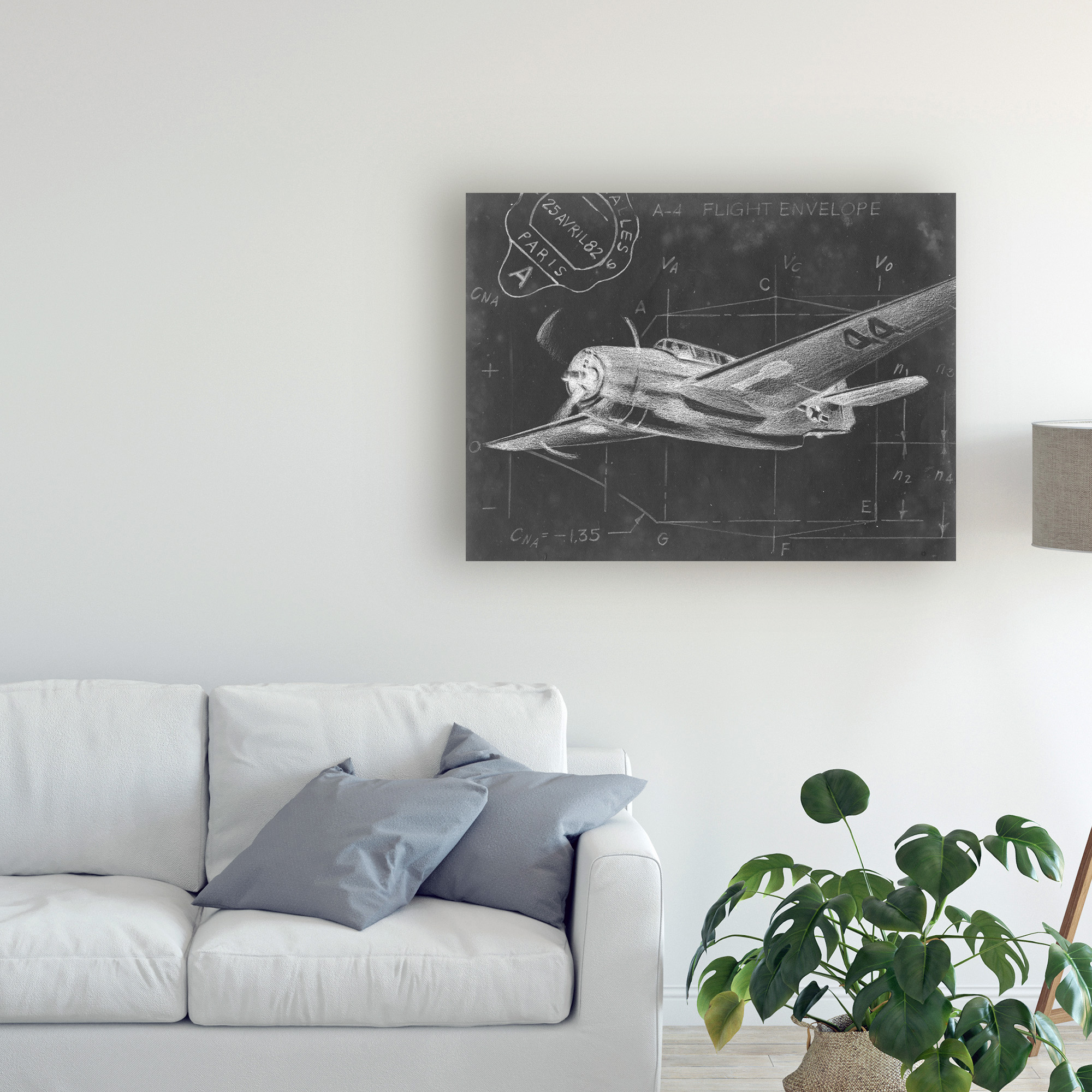 Trademark Fine Art 'Flight Schematic Ii' Canvas Art by Ethan Harper