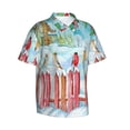 thumbnail image 2 of Bixox Men's Hawaiian Shirts Men's Christmas Birds Print Short-Sleeve Shirt-Medium, 2 of 8