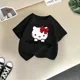 thumbnail image 3 of Camiseta de algodón de verano para niños de la marca Hello Kitty, linda y divertida camiseta de dibujos animados de Sanrio para niño y niña, ropa informal de moda para niño, 3 of 5