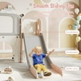 thumbnail image 4 of Toddler Slide for Kids,8-in-1 Indoor Outdoor Toddler Slides Playground with Basketball Hoop, Telescope, Slide Climber Playset for Outdoor Playset,Indoor，Pink, 4 of 6