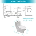 thumbnail image 3 of Ceramic One Piece Toilet,Dual Flush with Soft Clsoing Seat, 3 of 8