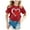 Red, variant on Girls T Shirts Canada Flag Print Short Sleeve Crewneck Casual Basic T Shirt Top Girls' Tops Pink 12-13 Years