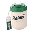 thumbnail image 3 of Taza de café aislada, taza de agua fría con tapa, vaso de viaje con aislamiento al vacío, taza para beber en el automóvil para acampar en invierno, y verde, 3 of 8