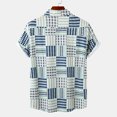 thumbnail image 2 of Camisas De Franela Para Hombre Camiseta con botones de solapa para playa y playa, estampado hawaiano, informal, a la moda, de verano para hombre, camiseta de manga corta (Mint Green, XL), 2 of 4