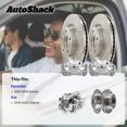 thumbnail image 2 of AutoShack 12.6" (320 mm) Front Vented Brake Rotors + Calipers | Replacement for 2015-2019 Hyundai Sonata 2016-2020 Kia Optima | 4-PC Brake Kit, 2 of 4