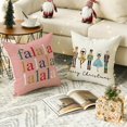 thumbnail image 4 of colorlife Merry Christmas Nutcracker Pink Throw Pillow Covers, 20 x 20 Inch Winter Holiday Party Cushion Case Decoration for Sofa Couch Set of 4, 4 of 6