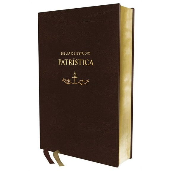 Rvr, Biblia de Estudio Patrística, Leathersoft, Marrón, Interior a DOS Colores, Palabras de Jesús En Rojo, Comfort Print, (Hardcover)