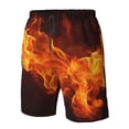 thumbnail image 4 of Balery Fiery Orange Flames Energy Traje de Baño Estilo Hawaiano para Hombre, Shorts de Secado Rápido con Bolsillos-XX-Large, 4 of 6