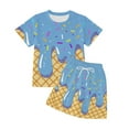 thumbnail image 3 of Xmyrz Toddler Girl Outfits Set Shorts Set Ice Cream Refreshing Funny Outgoing Softable Clothes Sets Clothing Suits, 3 of 3