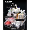 thumbnail image 4 of Amdohai Organisateur de Maquillage en Acrylique, Tiroirs de Rangement pour Cosmétiques, Maquillage et Bijoux, Présentoir, Boîte à 2 Tiroirs, Élégant et Gain de Place pour Rouges à Lèvres, Pinceaux de Vernis à Ongles, 4 of 8