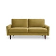 thumbnail image 3 of Pemberly Row Contemporary 70" Upholstered Velvet Sofa in Gold, 3 of 13