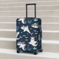 thumbnail image 5 of Uemuo Friendly Smiling Sharks Printed Washable Luggage Cover - Fashion Suitcase Protector Fits 18-32 Inch Luggage -Large, 5 of 9