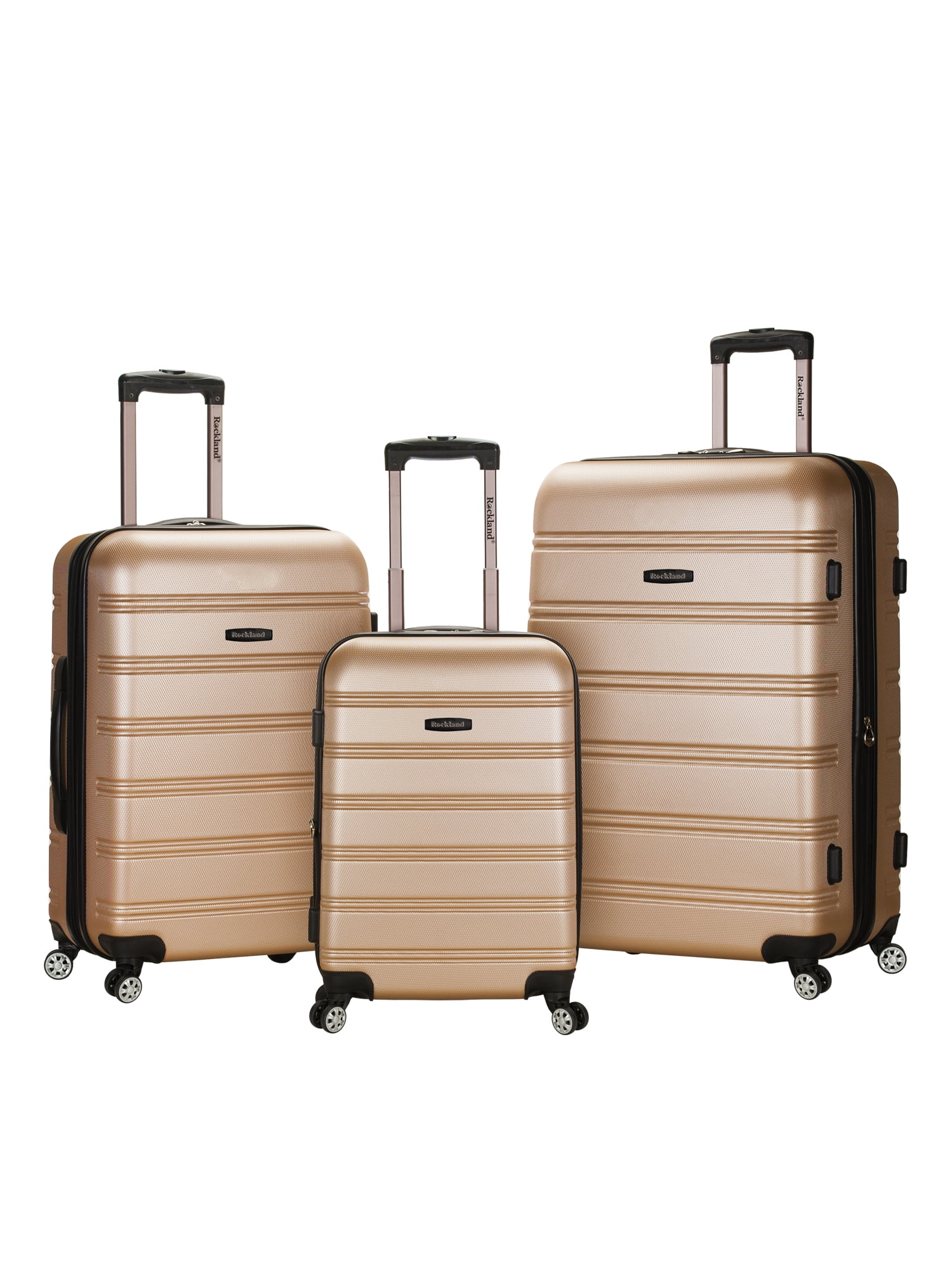 Rockland Luggage Melbourne 3 Piece Hardside Luggage Set