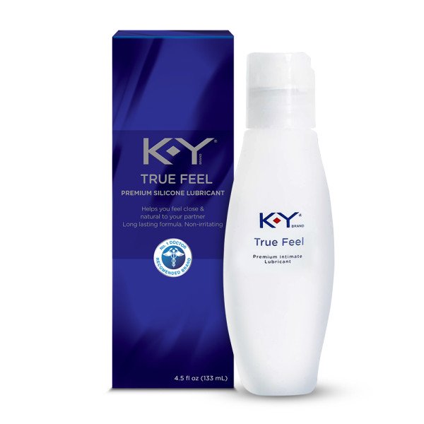 KY True Feel Premium Silicone Lubricant, Long Lasting and Non