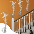 thumbnail image 2 of Halloween Wall Stickers, Glitter Witch Hat Broom Windows Clings for Halloween Party Home Decor, Witch Decals for Wall Windows DIY Party Supplies, 2 of 5