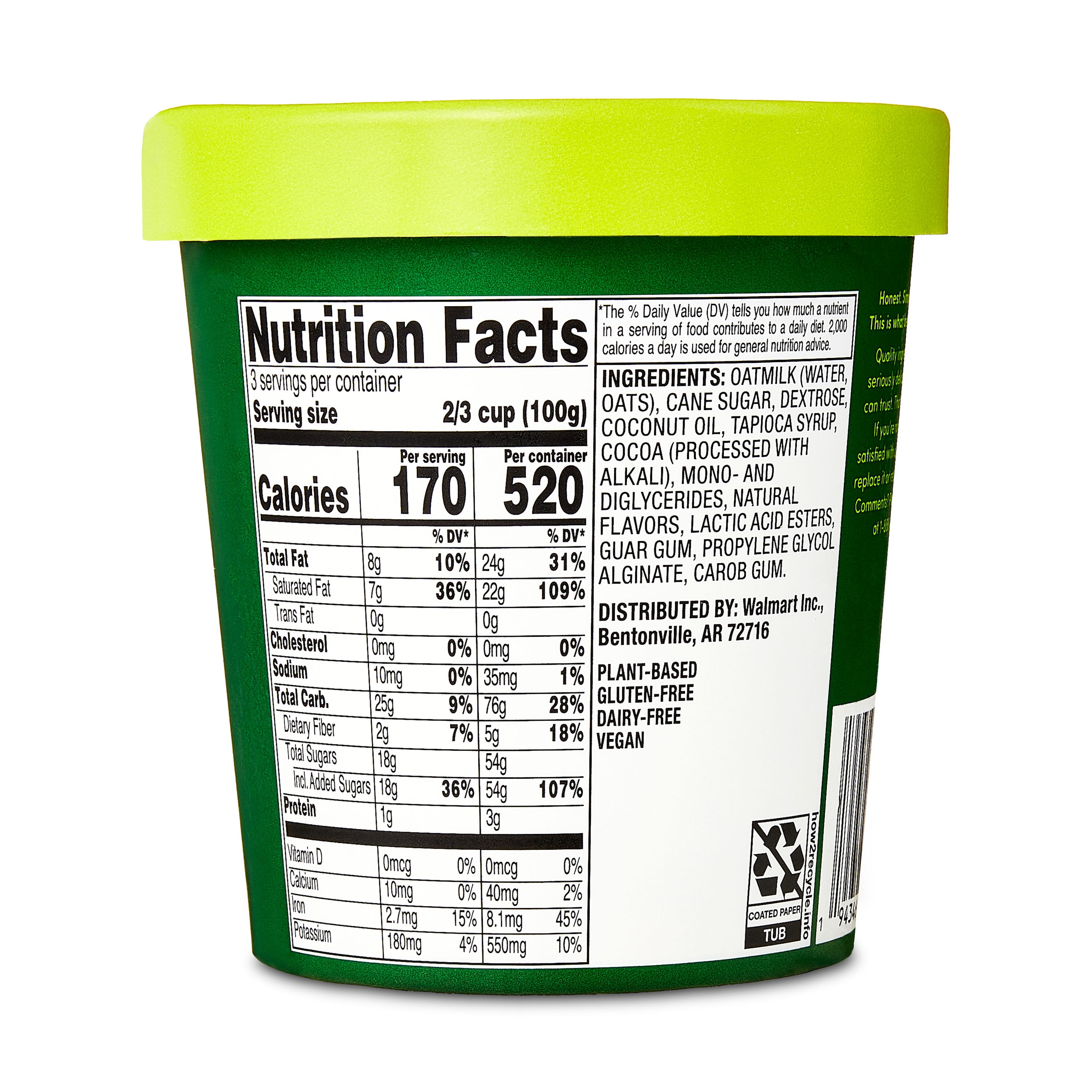 bettergoods Plant-Based Chocolate Oat Milk Non-Dairy Frozen Dessert, 16 fl oz