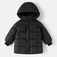 thumbnail image 2 of MEZZALL Kids Long Winter Coat Warm Hooded Long Sleeve Outerwear Solid Color Boys Girls Insulated Quilted Jacket Cold Weather Coats Versatile Child Streetwear, 2 of 4