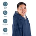 thumbnail image 3 of Bare Home Plush Sherpa Wearable Blanket - Fluffy & Soft - Lightweight - Adult, Dark Blue, 3 of 7