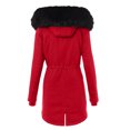 thumbnail image 4 of Aayomet Winter Coat Women's Winter Long Casual Jacket, Hooded Zip Warm Parker, Slim Fit Long Sleeve Pocket Coat,Red XL, 4 of 5