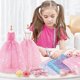 thumbnail image 5 of (Pink)Kids Pretend Play Clothes DIY Set Creative Girl Family Toy Fashion House Toy Clothing Design Handmade Material Bag, 5 of 5