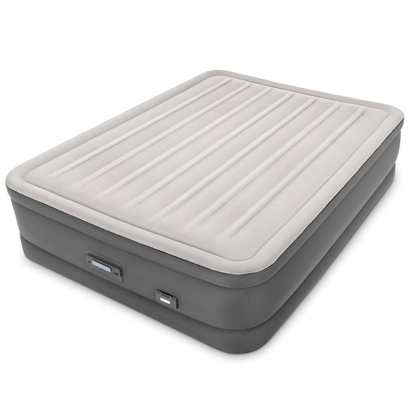 Intex PremAire Matelas Pneumatique en Fibre avec Pompe Intégrée, Grand Lit