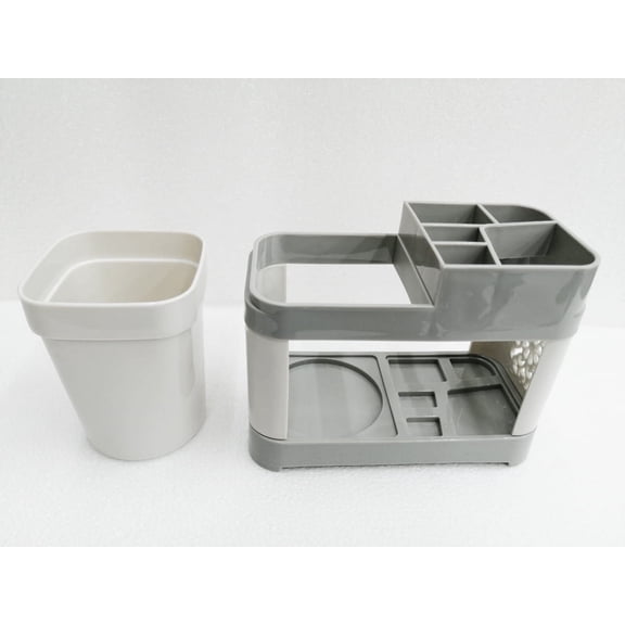 Toothbrush Toothpaste Stand Holder Bathroom Storage Organizer with Single Cup
