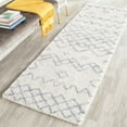 thumbnail image 3 of Safavieh Casablanca 2'-3" X 8'  Wool Hand Tufted Rug in Blue / Ivory, 3 of 5