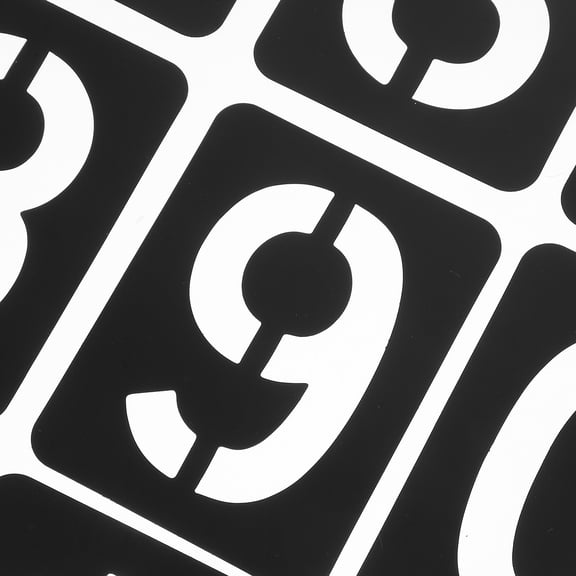 Hemobllo 42Pcs Black Plastic Alphabet and Number Stencils for Spray Paint Art
