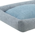 thumbnail image 4 of Sam's Pets Arlo® Medium Blue Plaid Bolster Dog Bed, 4 of 10