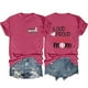 thumbnail image 1 of Camisetas de Manga Corta para las Mujeres Carta Impresa Doble Cara Suelta Tee, Casual Vintage Verano Top Mujeres, 1 of 3