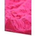 thumbnail image 5 of DARING DIVA Women's Ruffled Hem Floral Lace Crop Shrug Cardigan M Hot Pink, 5 of 6