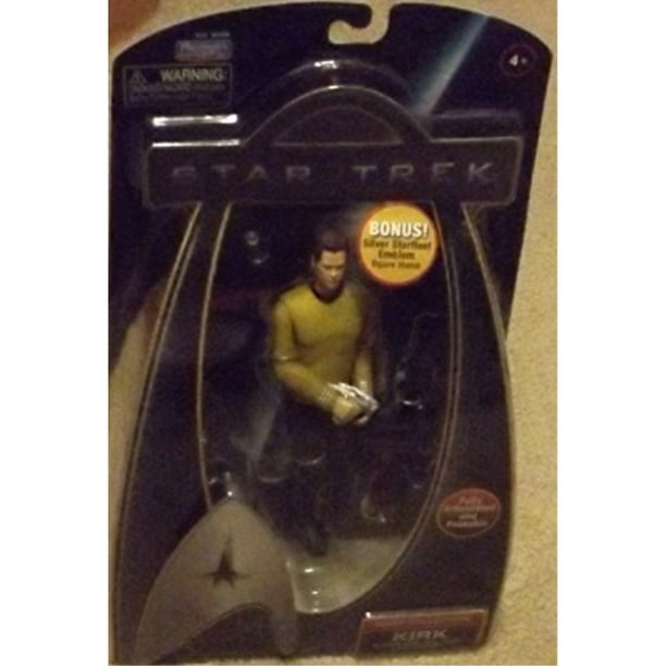 STAR TREK Compagnons de Jeu Chaîne collection Capitaine Kirk avec Argent Starfleet Emblème Figure Stand