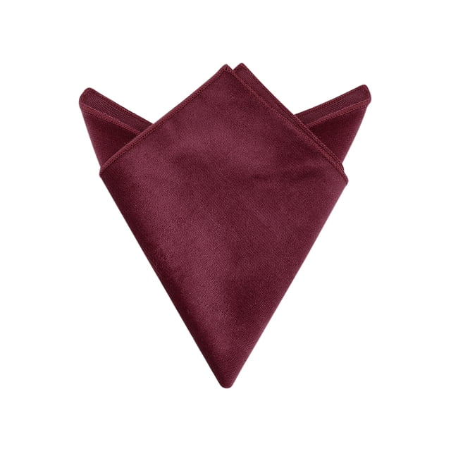 INSPIRE CHIC Costume Formel pour Hommes en Velours Couleur Unie avec Poche Carrée