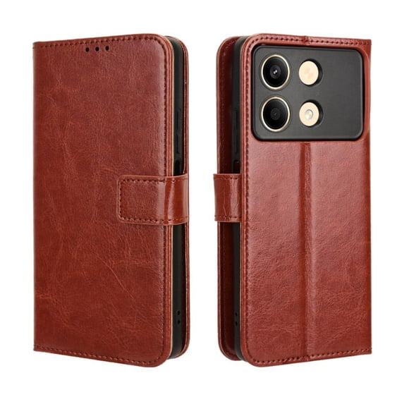 Flip Case for Xiaomi Poco X6 Neo 5G All-in-One Wallet Multifunctional Folio Flip Cover with Card Holder and Detachable Wrist Strap
